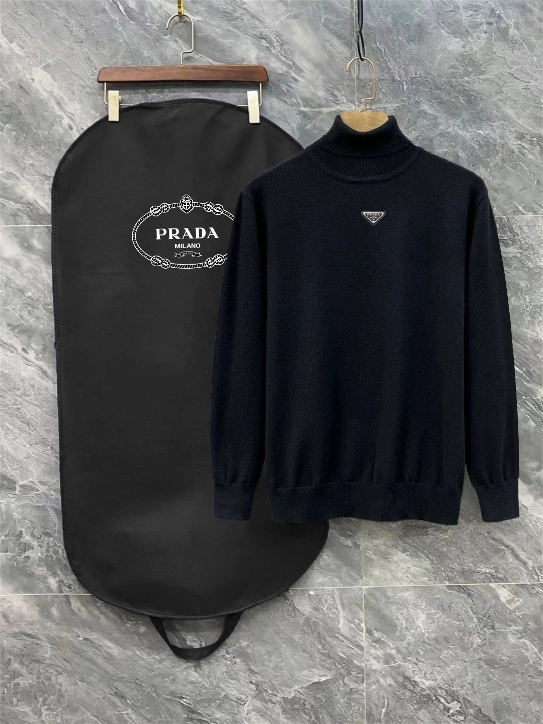 Prada Knitwear Logo Knit Sweaters — 13