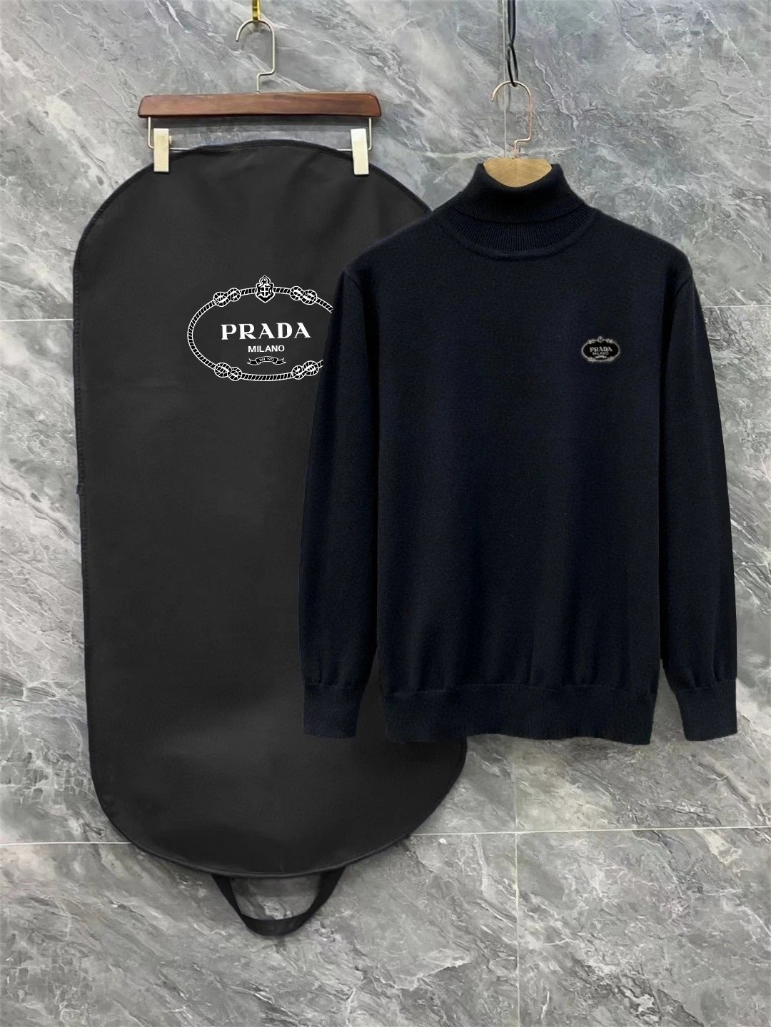 Prada Knitwear Logo Knit Sweaters — 27