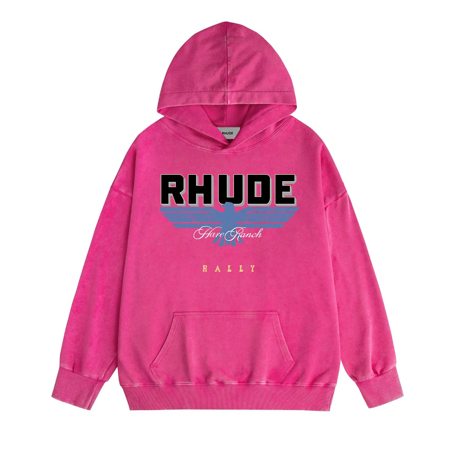 Rhude Rally Hoodie Pink - 1