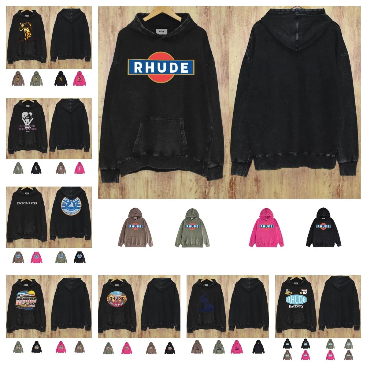 RHUDE Vintage Wash Hoodie [40 