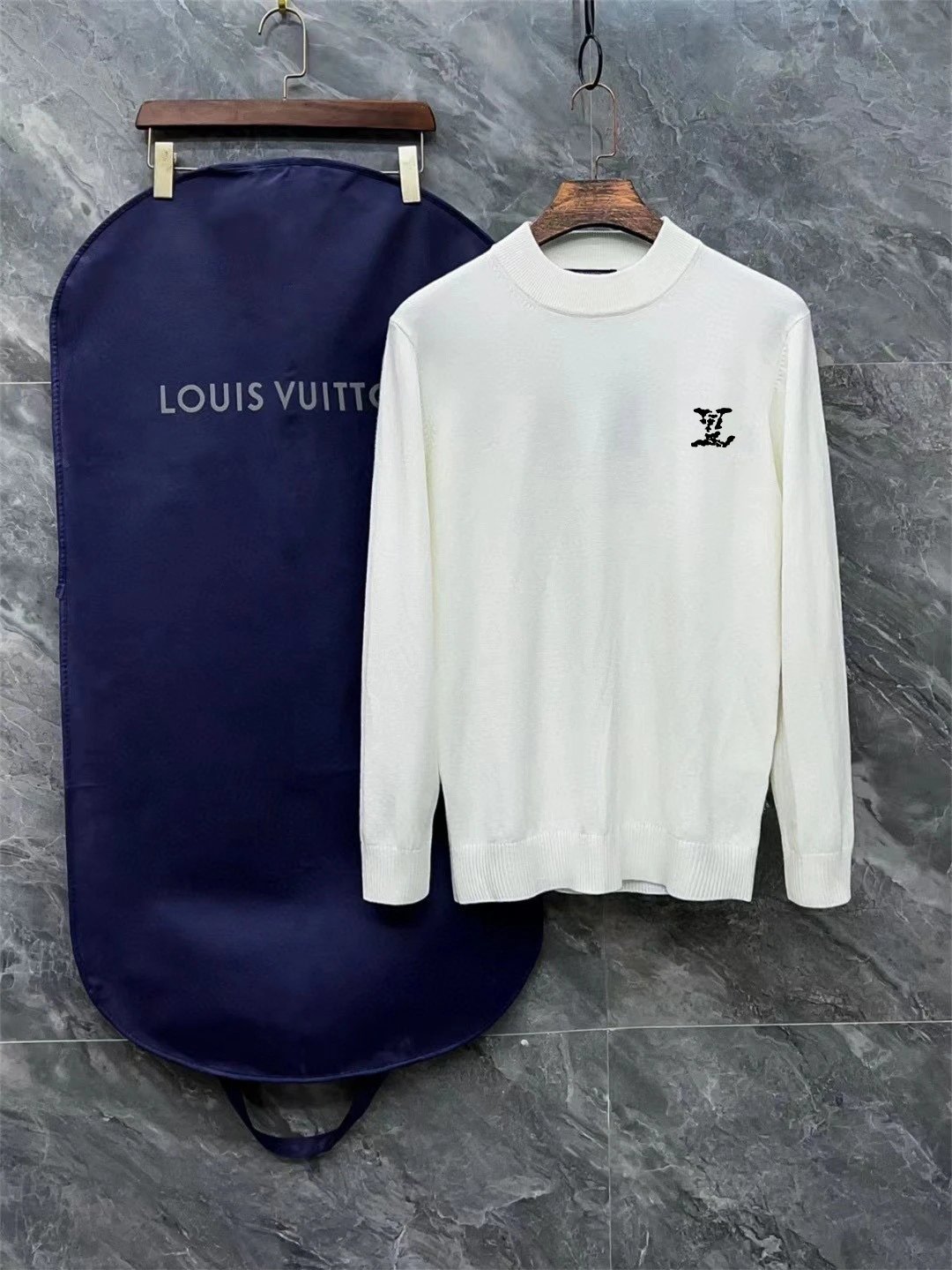 Louis Vuitton Monogram Knit Sweater White - 1