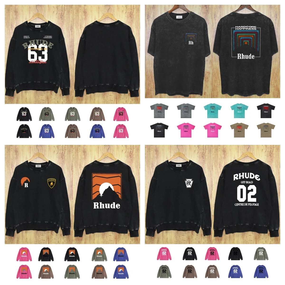 Rhude Acid Wash Oversized Swea