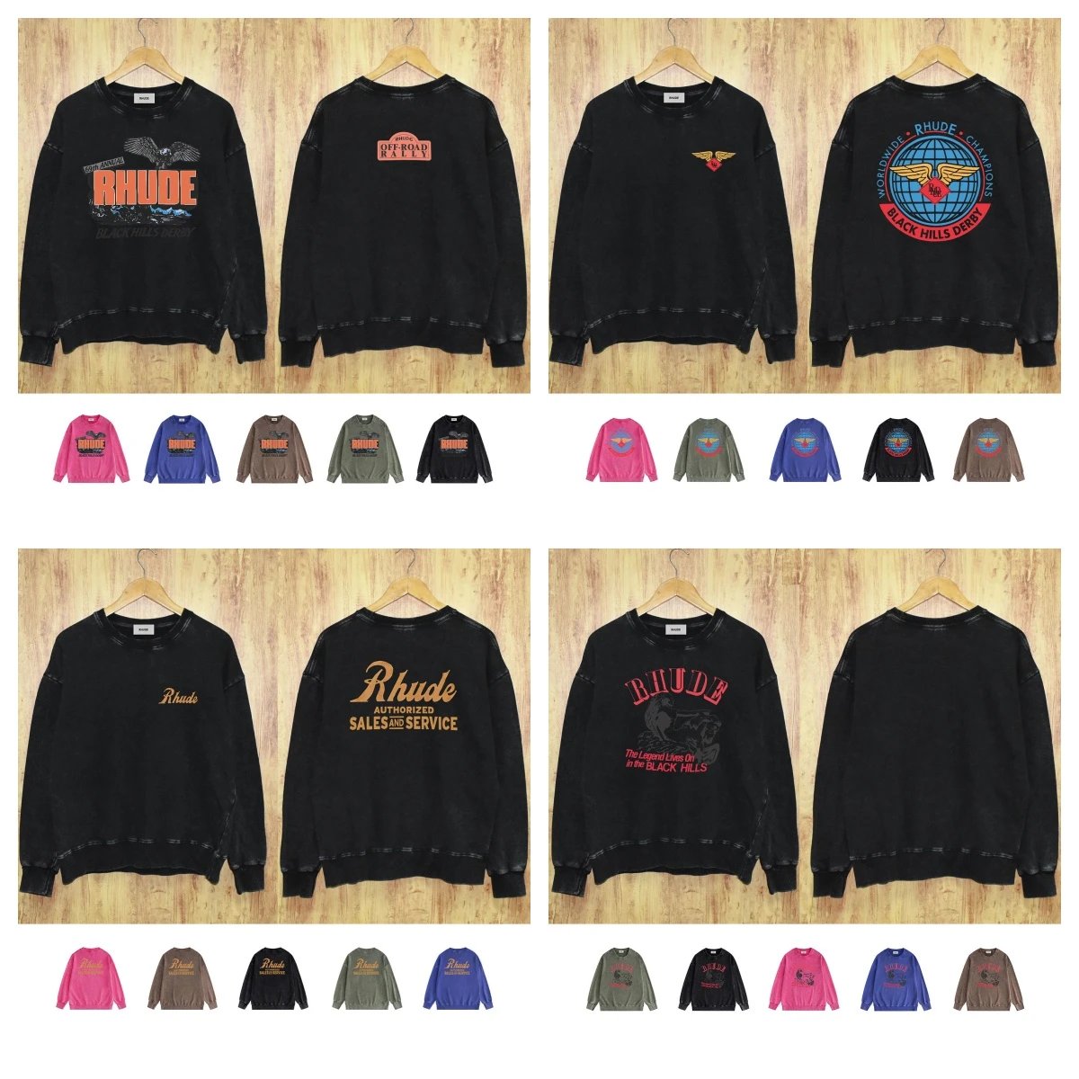 Rhude Black Hills Derby Washed