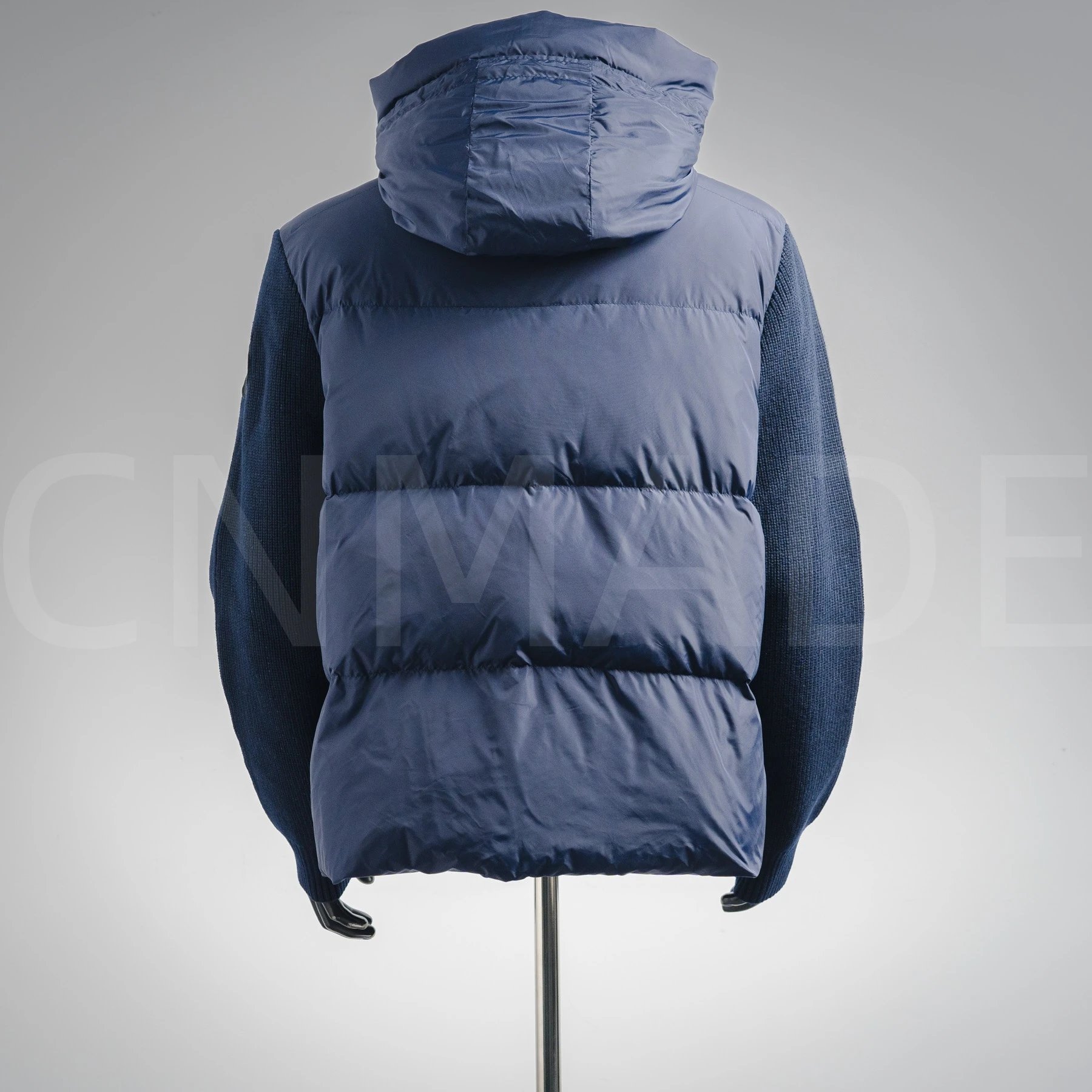 鹅牌25Fw 袖标针织拼接连帽羽绒服 4