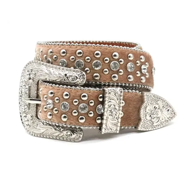 Design Skull & Crossbones Crystal-Embellished Blue Glitter Belt - 8