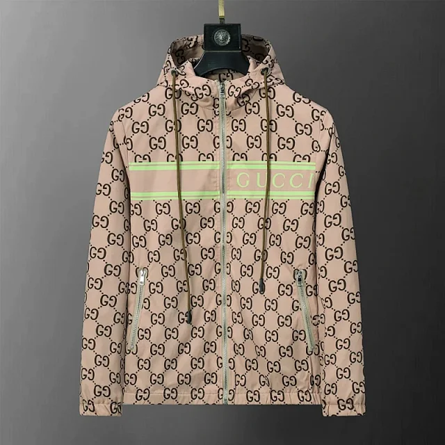 Gucci Jackets Hooded Zip-Front Windbreaker product detail image 9