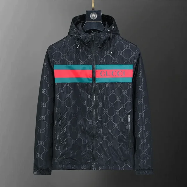 Gucci Jackets Hooded Zip-Front Windbreaker product detail image 5