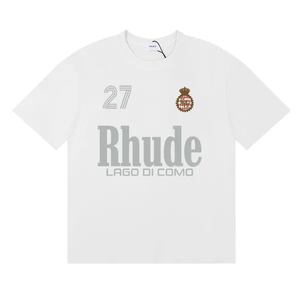 Rhude Lago Di Como White T-Shirt - 1