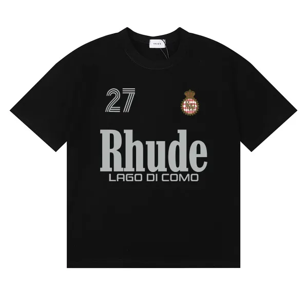Rhude Lago Di Como Black T-Shirt - 1