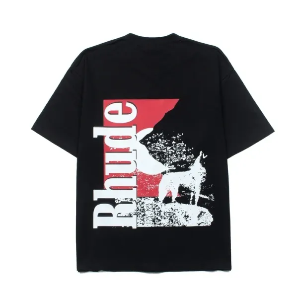 Rhude Wolf Graphic Black T-Shirt - 1