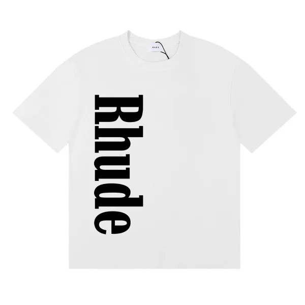Rhude Vertical Logo White T-Shirt - 1