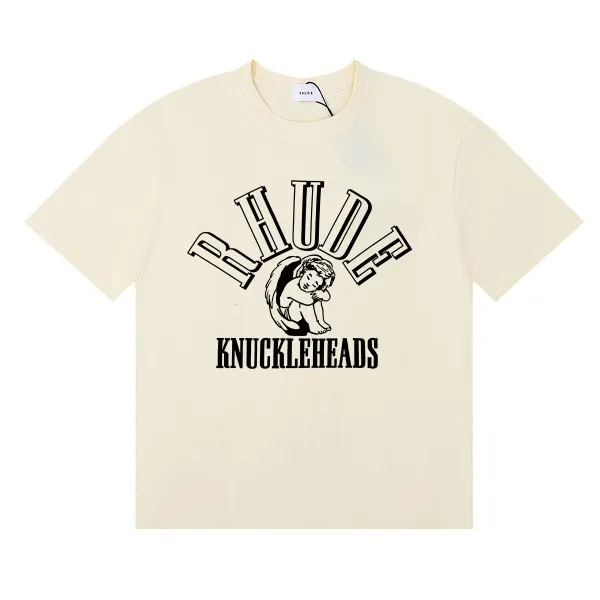 Rhude Knuckleheads Graphic T-Shirt Beige - 1