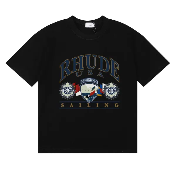 Rhude Sailing Graphic T-Shirt Black - 1