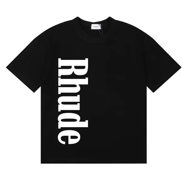 Rhude Vertical Logo Black T-Shirt - 1