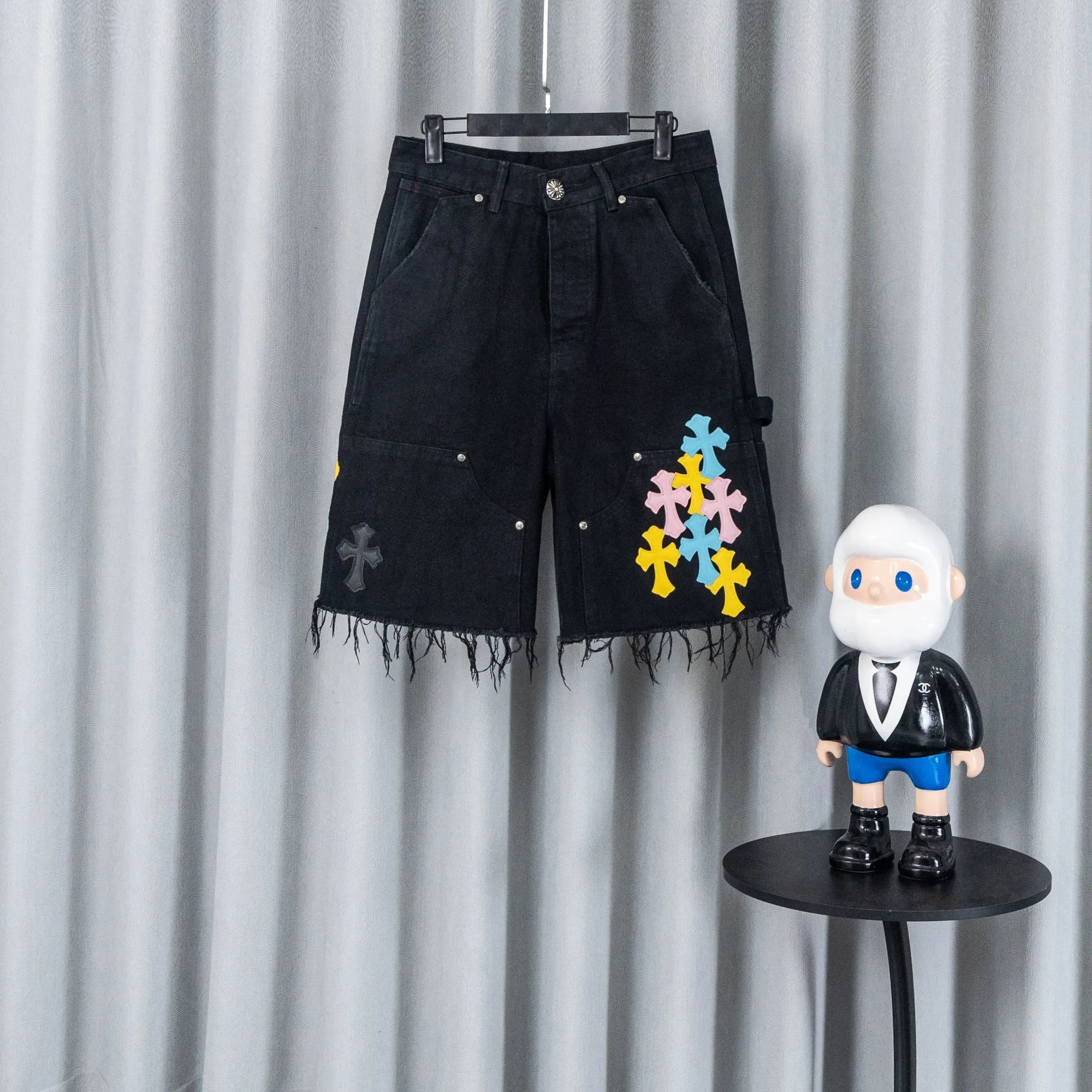 Unbranded Shorts Denim with cross patches — 08