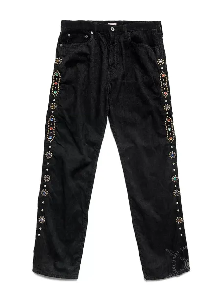 Chrome Hearts Embellished Corduroy Pants Gray - 5
