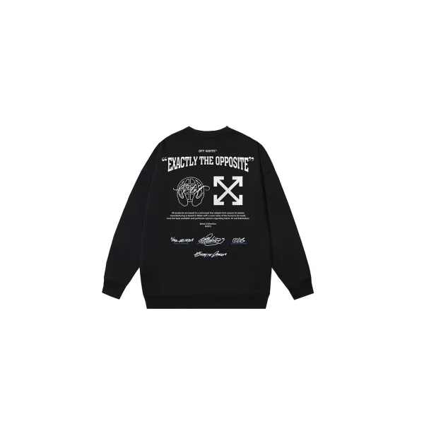 Off-White Floral X Logo Sweatshirt Beige Hoodie - 3