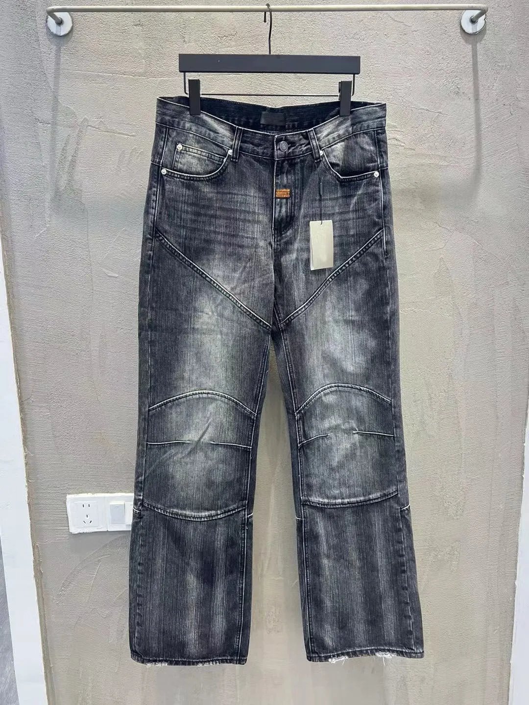 Distressed Black Washed Denim Jeans Casual