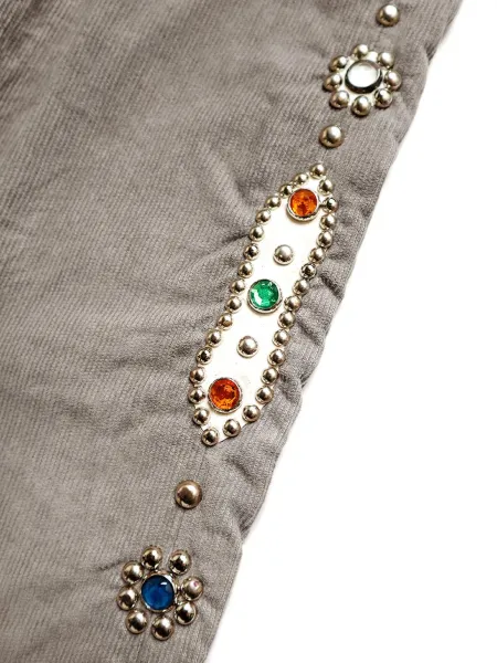 Chrome Hearts Embellished Corduroy Pants Gray - 4