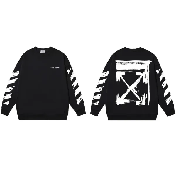 Off-White Industrial Arrow Print Black Hoodie - 1