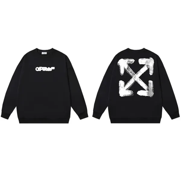 Off-White Arrow Print Black Hoodie - 1