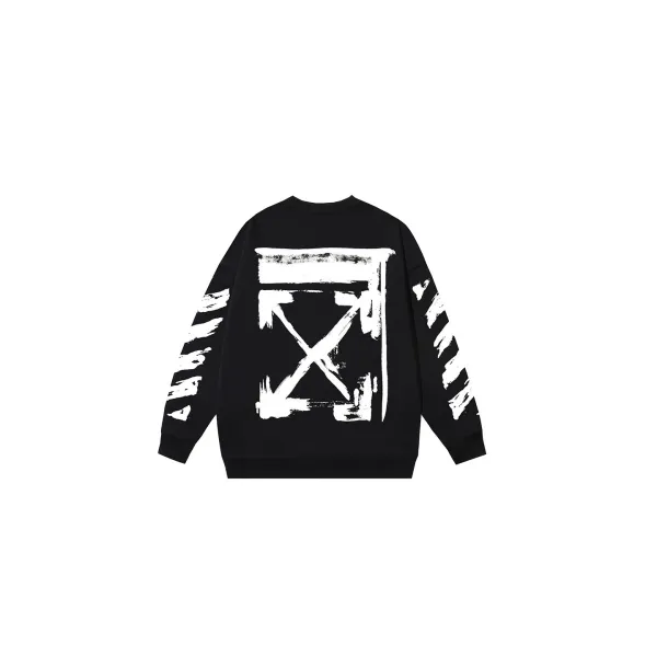 Off-White Floral X Logo Sweatshirt Beige Hoodie - 4