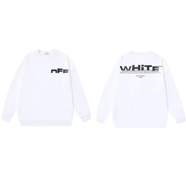 Off-White White Logo Print Hoodie - 1