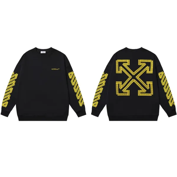 Off-White Industrial Arrow Sweatshirt Black / Gold Hoodie - 1