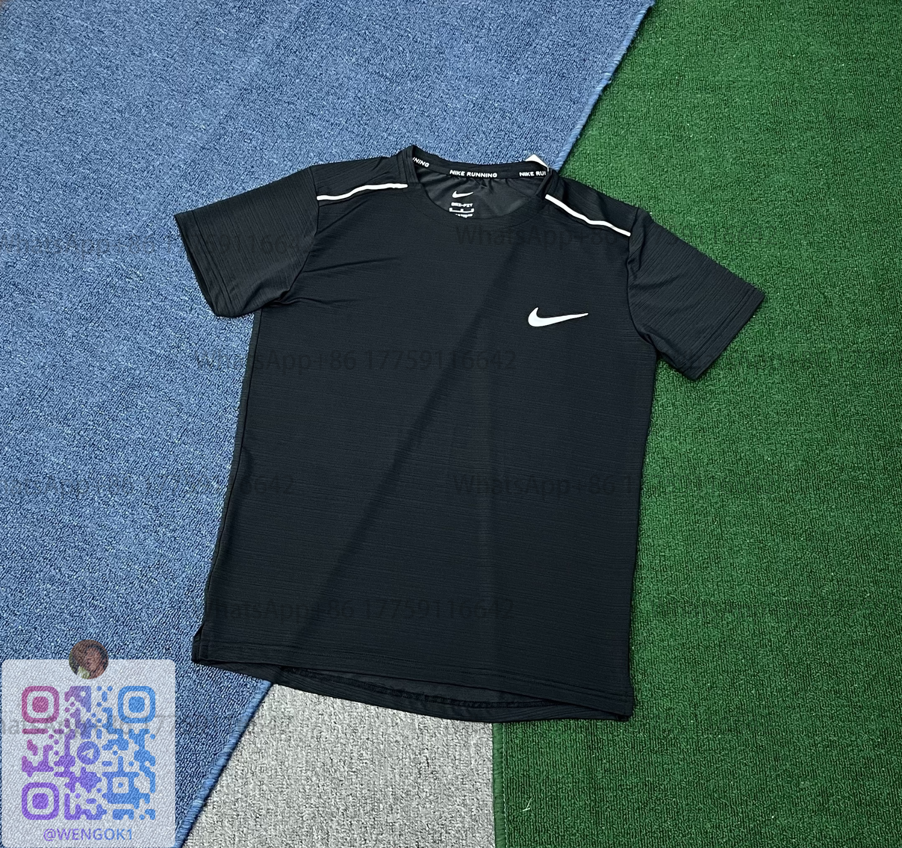 Nike Dri-FIT Run Top Black Performance T-Shirt