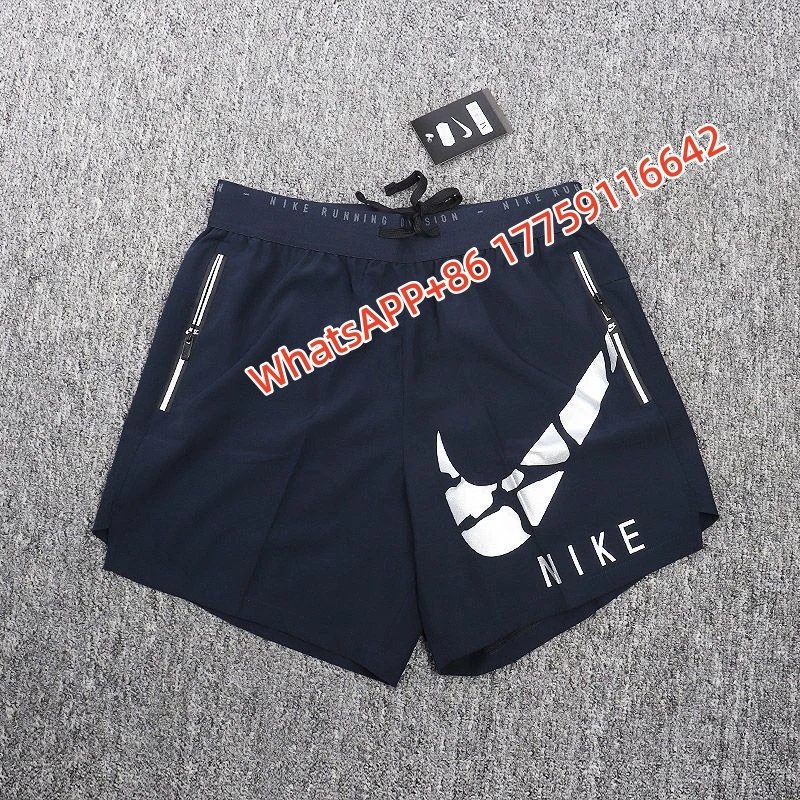 Nike Shorts Double-Layer Running with Reflective Zip Pockets — 38 Large Crank Hook Single Layer-Sapphire Blue