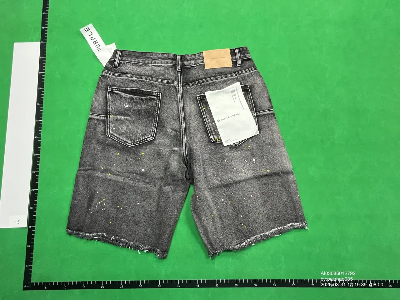 Purple Brand Shorts Distressed rhinestone denim image 7