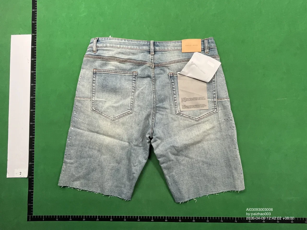 Purple Brand Shorts Distressed rhinestone denim image 3