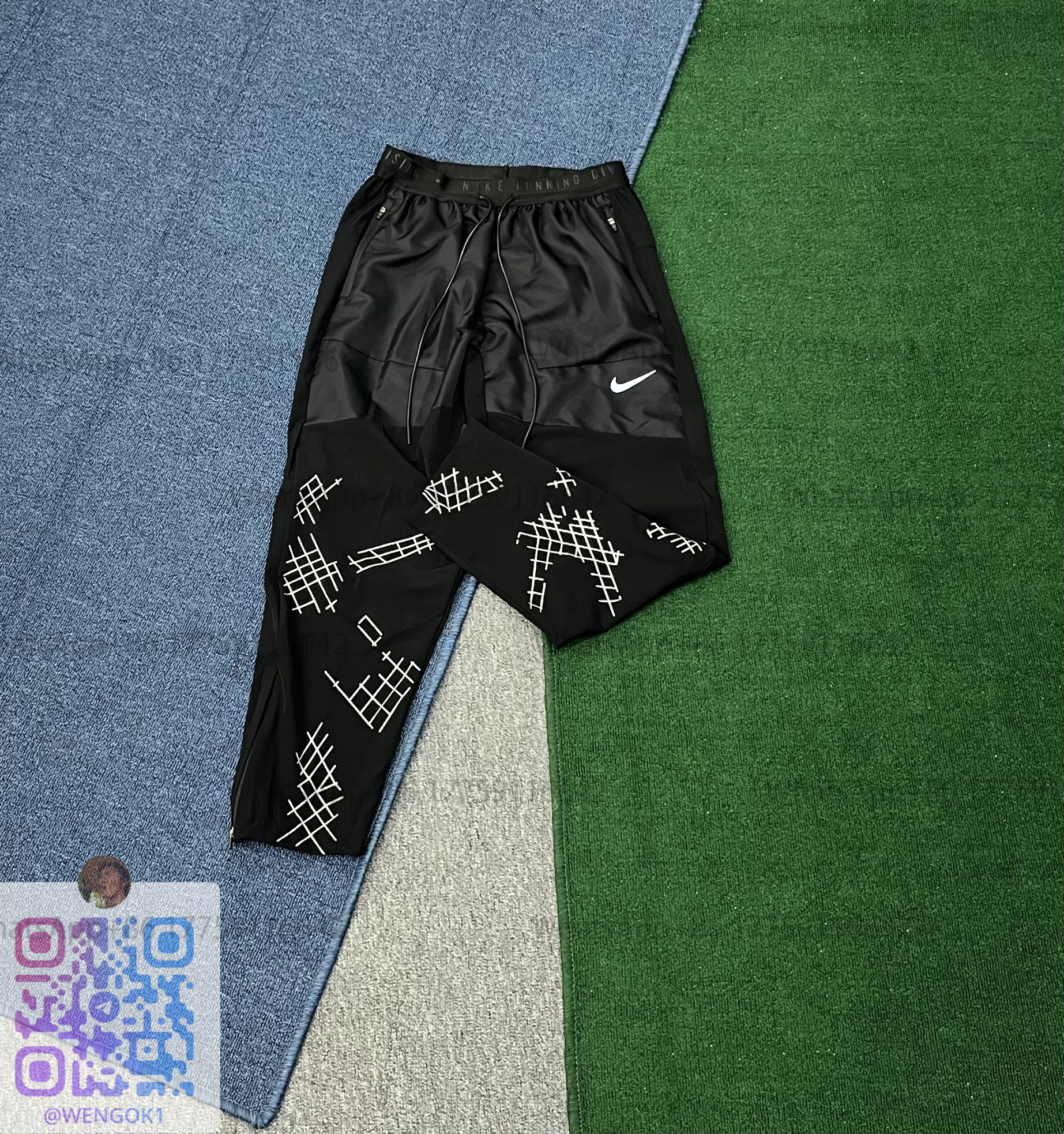 Nike Running Live Black Graphic Print Pants