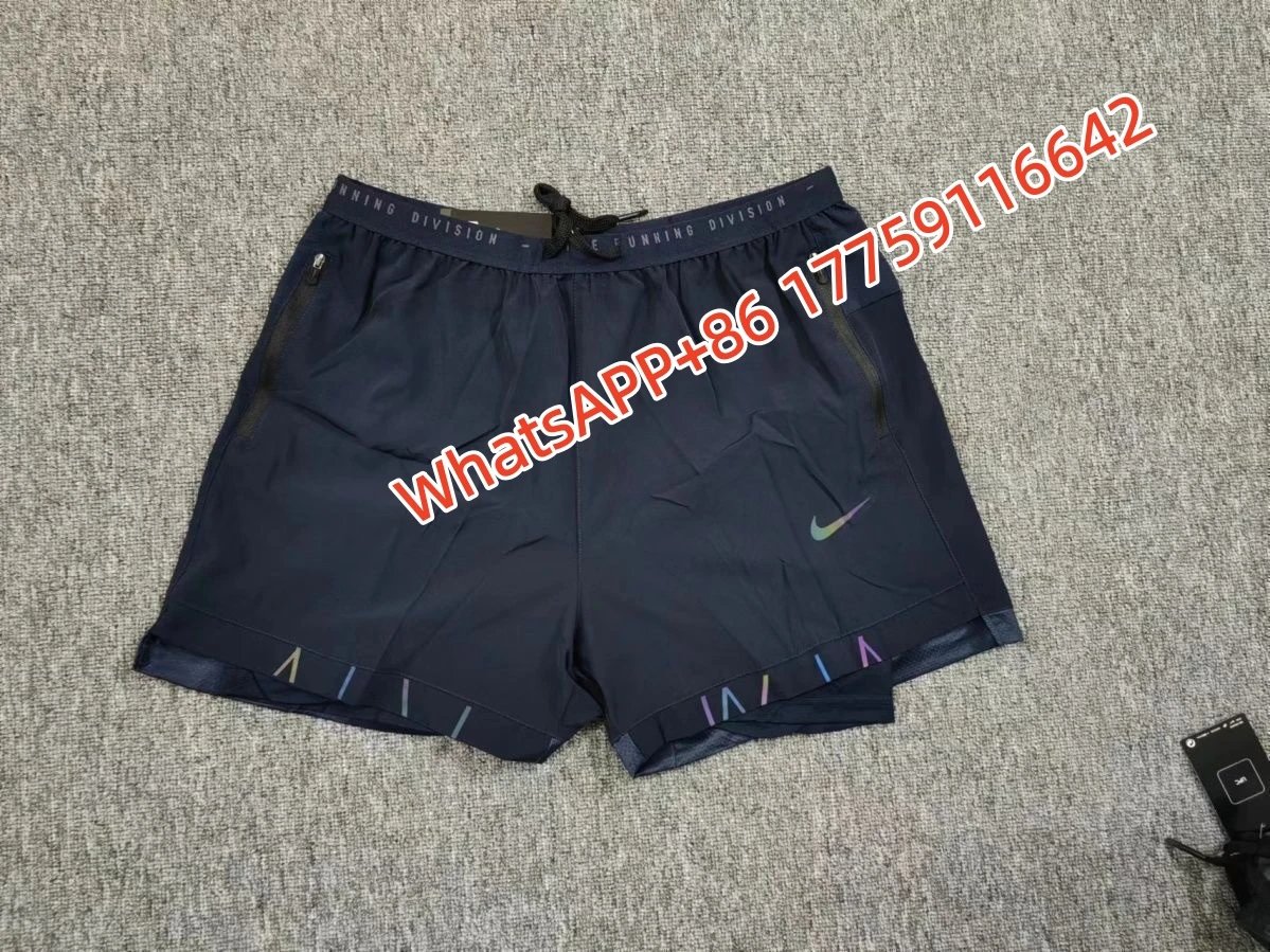 Nike Shorts Double-Layer Running with Reflective Zip Pockets — 4-color hook double-layer-sapphire blue