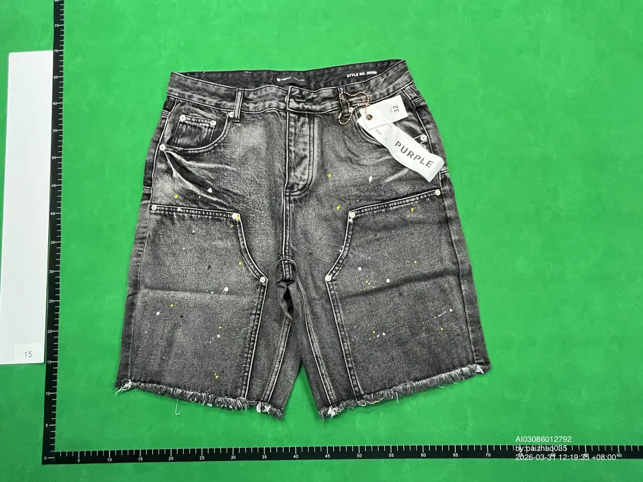 Purple Brand Shorts Distressed rhinestone denim image 6