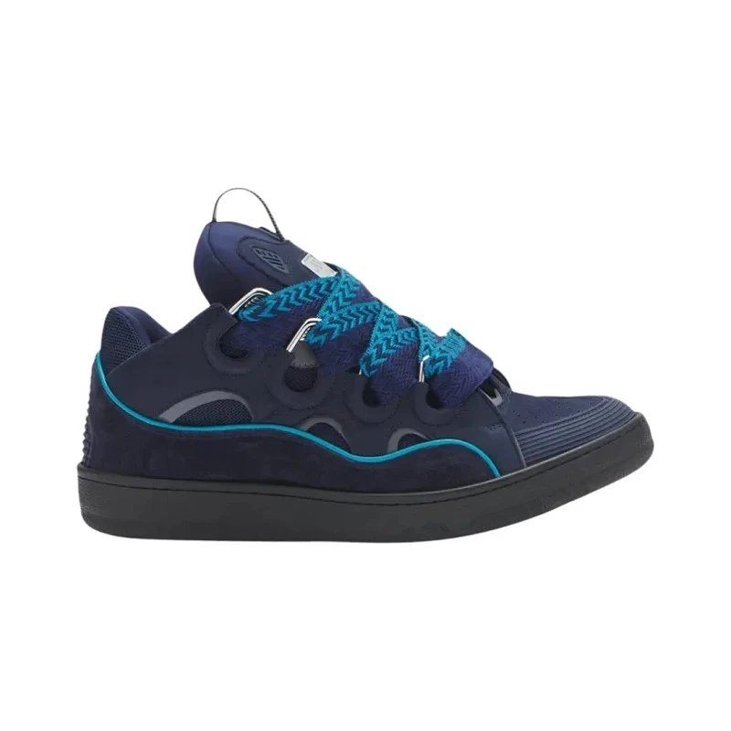 Lanvin Sneakers Curb — Navy Blue Grey (Custom color; no returns or exchanges)