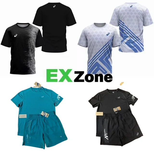 ASICS Short-Sleeve Athletic Shirt and Shorts product detail image 1