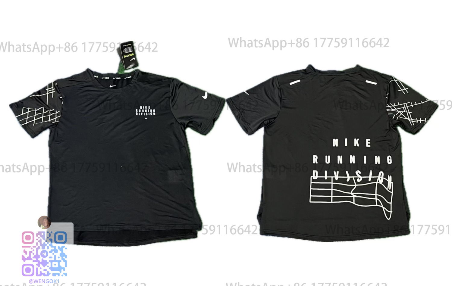 Nike Running Division Black Graphic Performance T-Shirt