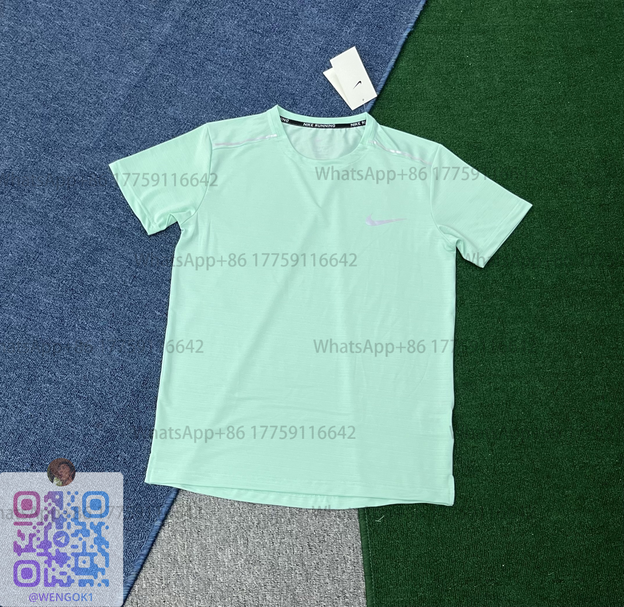 Nike Running Dri-FIT Short Sleeve T-Shirt Mint Green T-Shirt