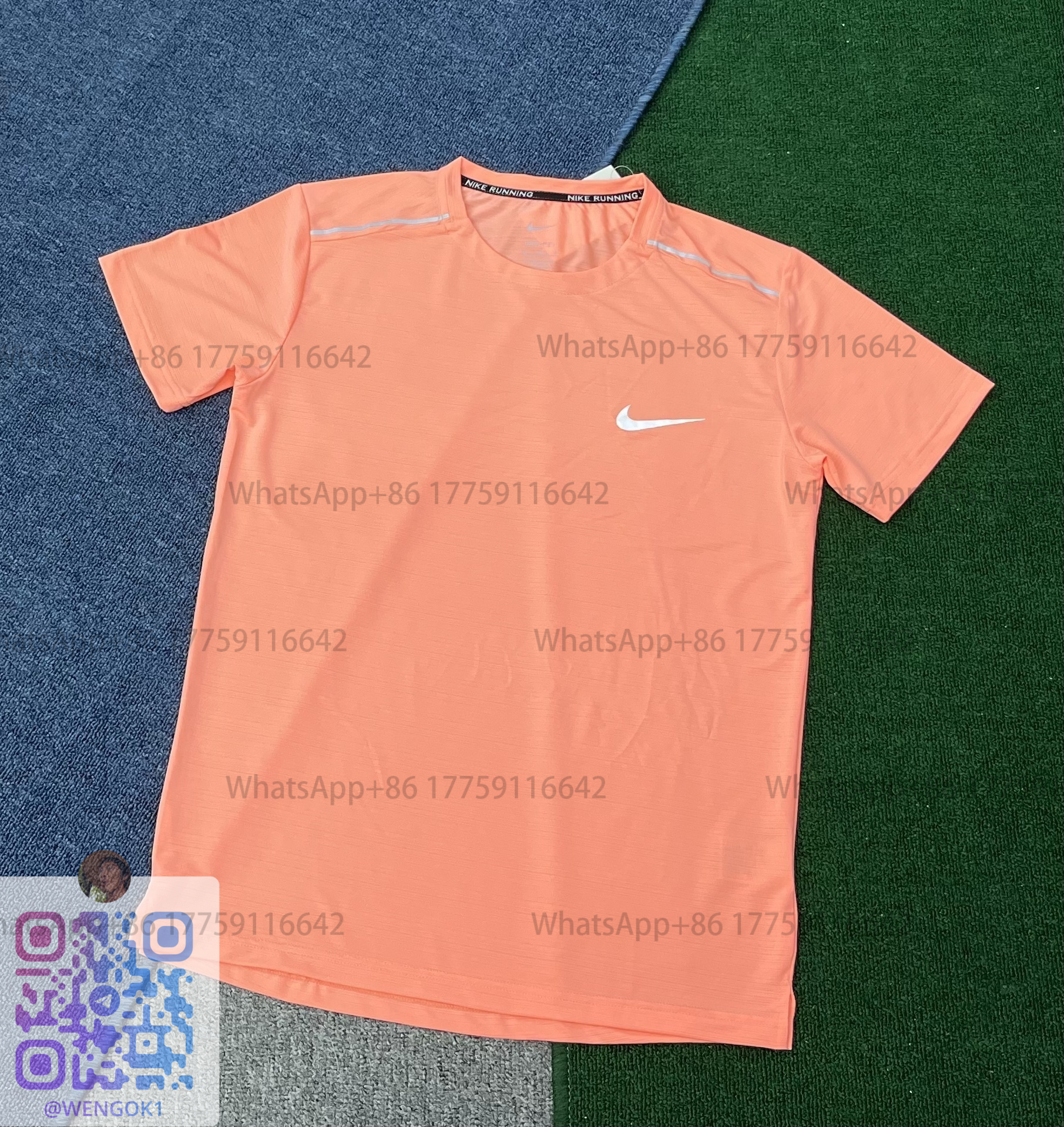 Nike Running Dri-FIT Short Sleeve T-Shirt Orange