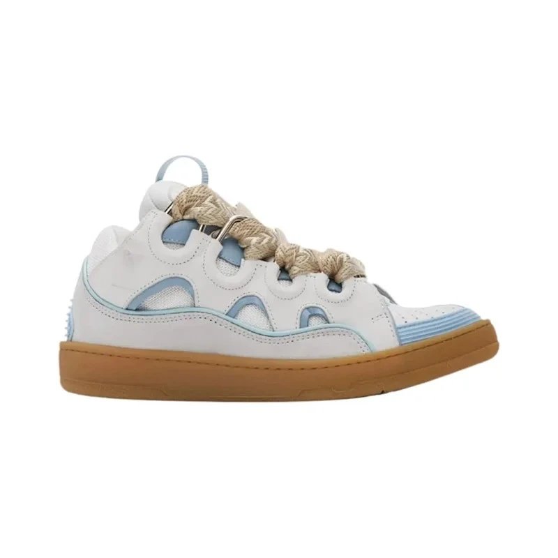 Lanvin Sneakers Curb — White Sky Blue