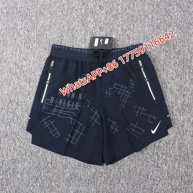 Nike Shorts Double-Layer Running with Reflective Zip Pockets — TOP Spider Shorts Double-Layer-Sapphire Blue