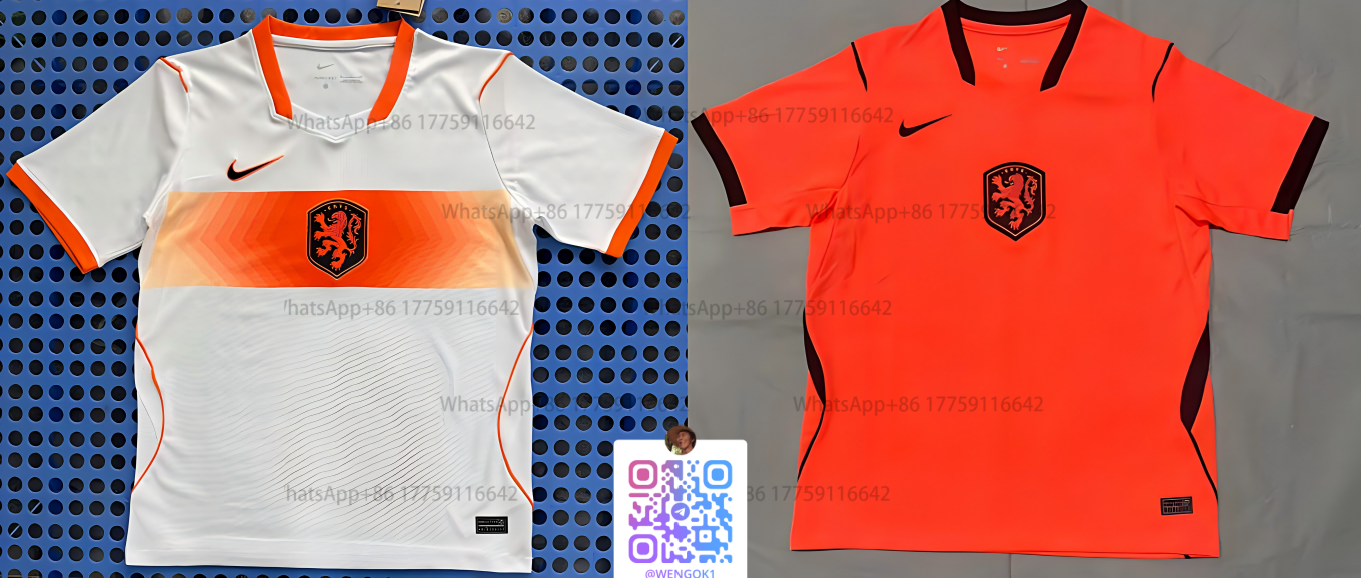 Nike Netherlands National Team 2024 Away Jersey Orange / White