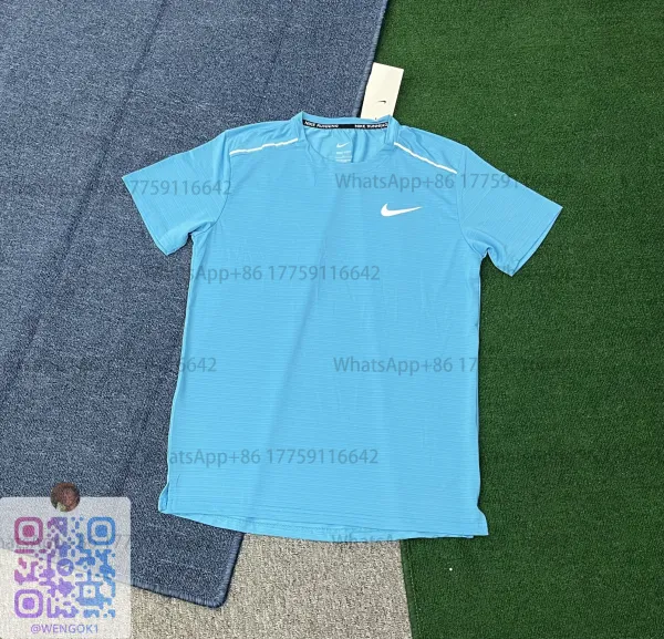 Nike Dri-FIT Run Division Short Sleeve T-Shirt Light Blue Activewear - 1