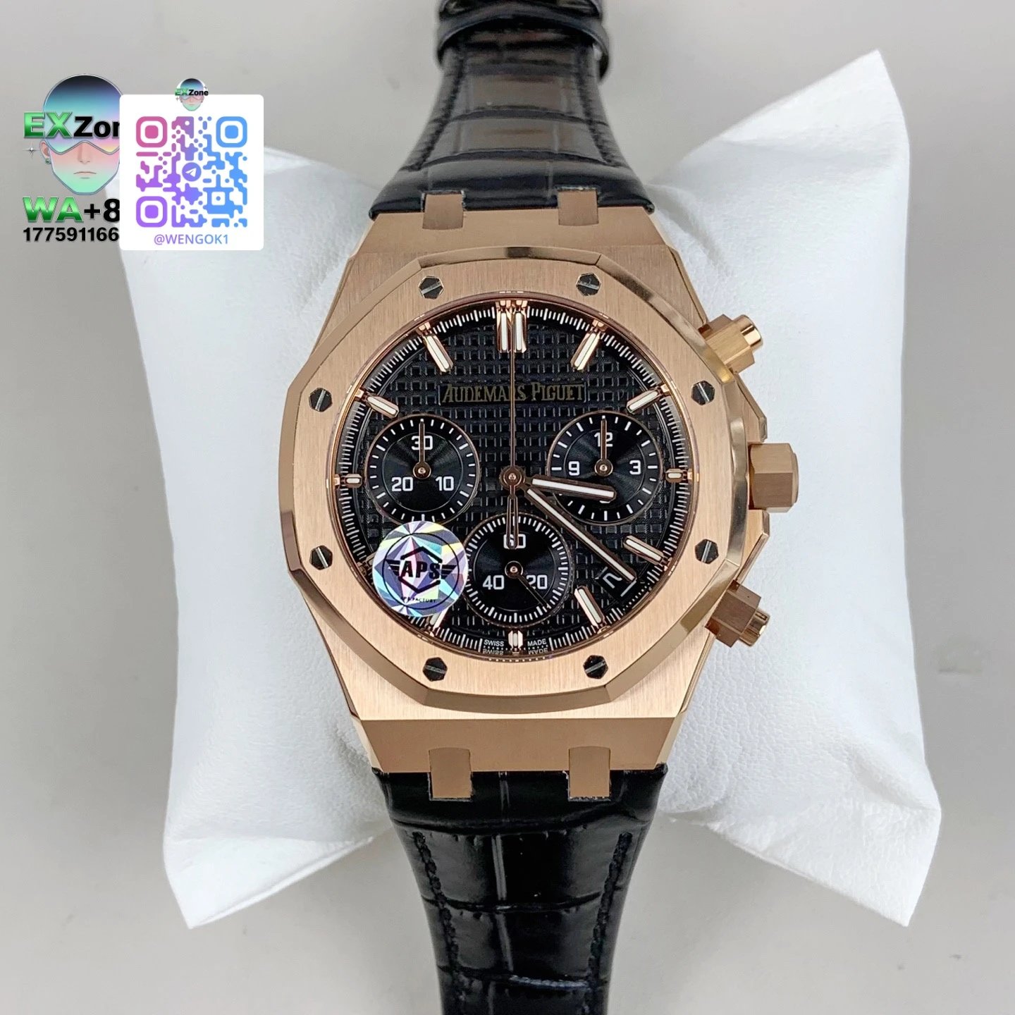 Roger Dubuis Multiple distinct watch models shown — AP-Black Rose Gold Leather-Alligator Strap
