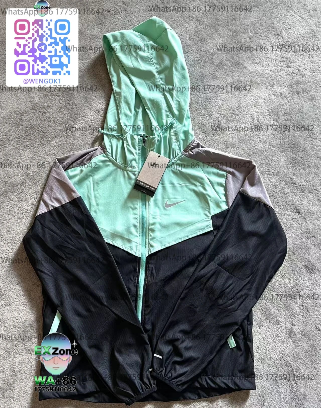 Nike Matching Sets Three-Piece Hooded Windbreaker Jacket, T-Shirt and Shorts Set image 5