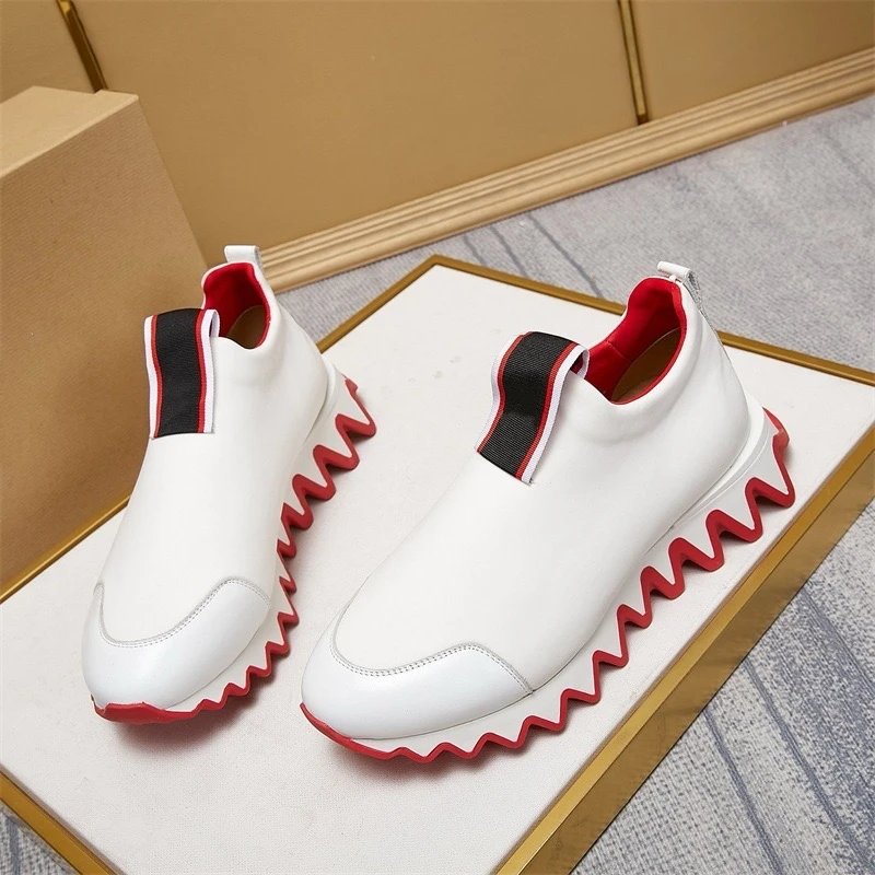 Christian Louboutin Sneakers Louis Junior Spikes low-top — White slip-on