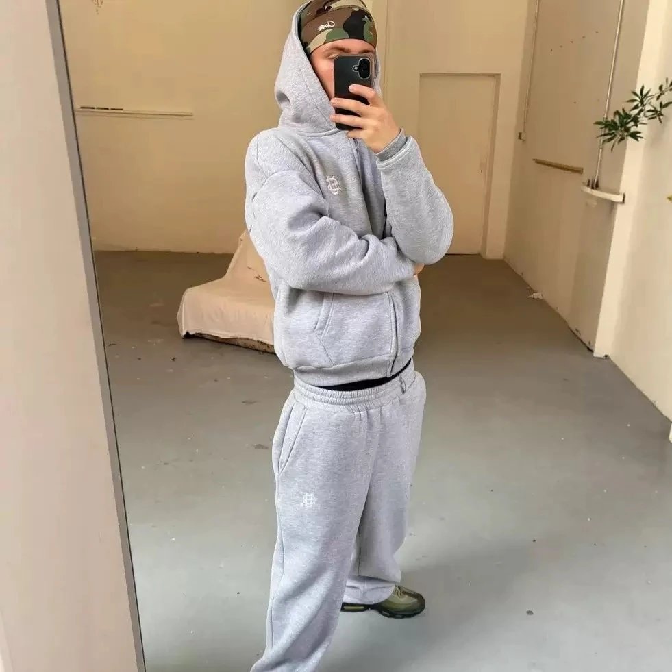 Unbranded Zip-Up Hoodies with Embroidered Chest Emblem image 7