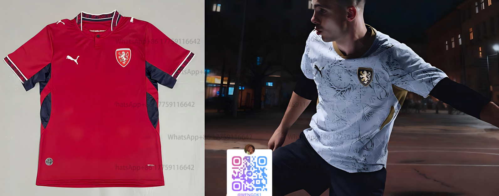 Puma Czech Republic National Team Home and Away Jerseys