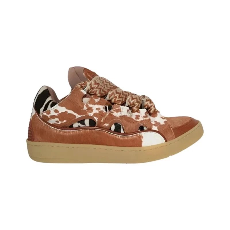 Lanvin Sneakers Curb — Brown Plush (Custom orders are final and cannot be returned or exchanged)